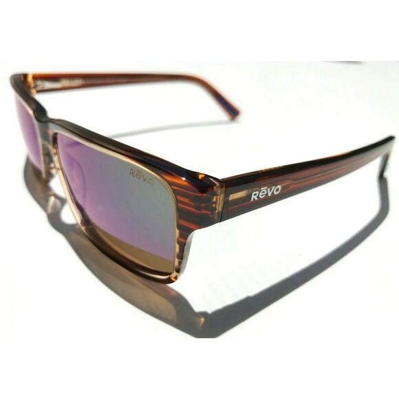 REVO Finley G Sunglasses Polarized Brown Tortoise, Blue H20 Lens RE 1176 12 NEW - Picture 2 of 11